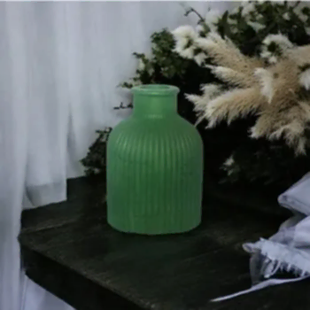 Çizgili Dekoratif Beton Vazo  - Selua